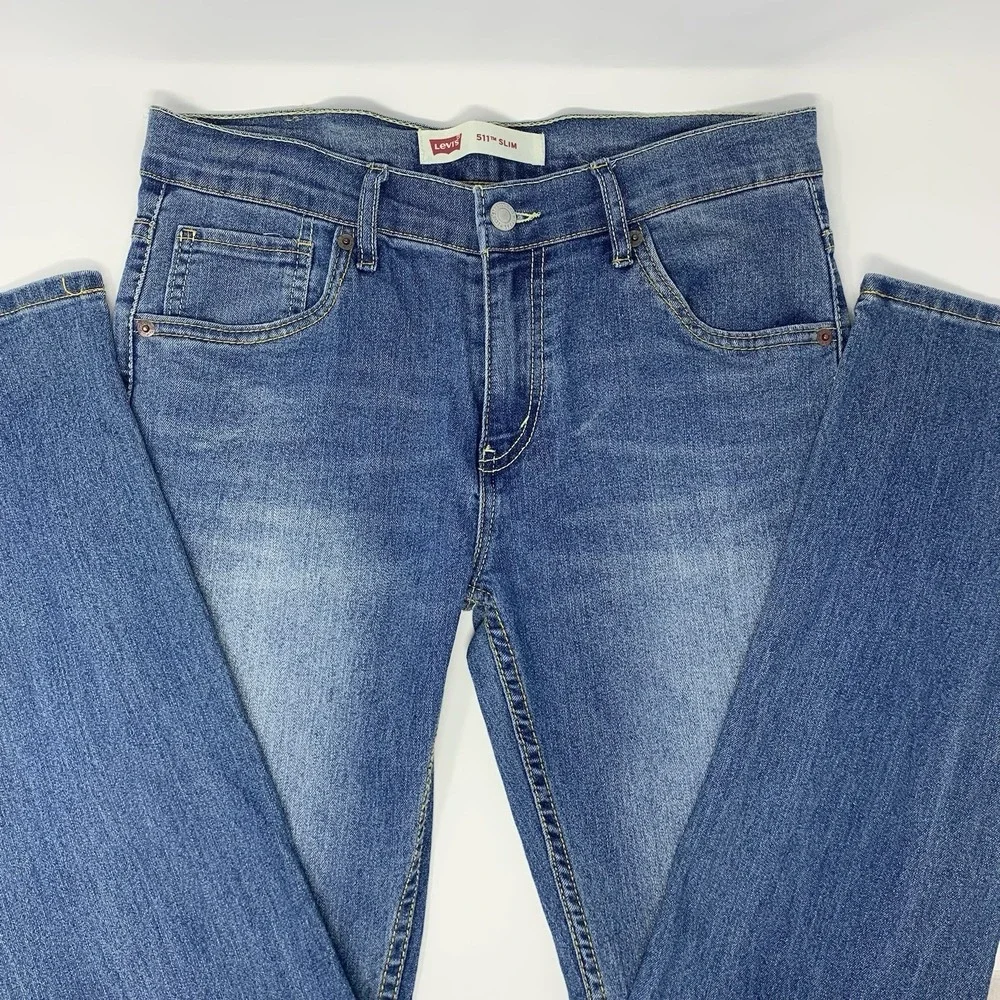 Levi's 511 Slim Straight Leg Boy's Blue Jeans Size 16 ‎ Regular